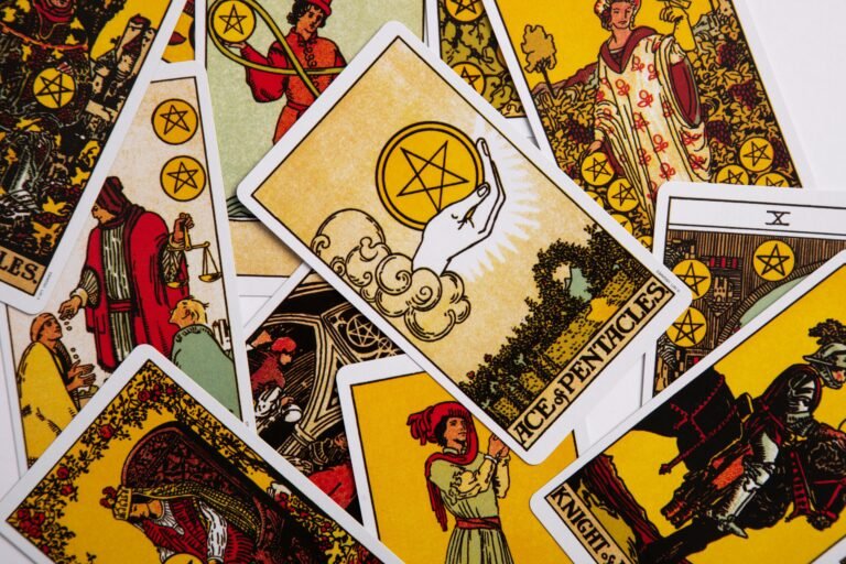 a pile of tarot cards
