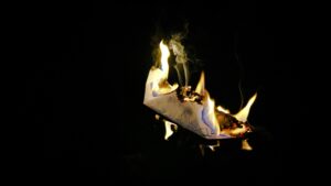 Burning paper