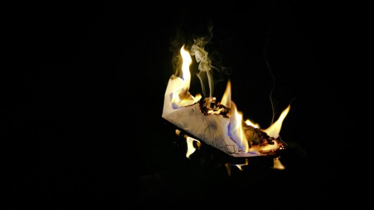 Burning paper